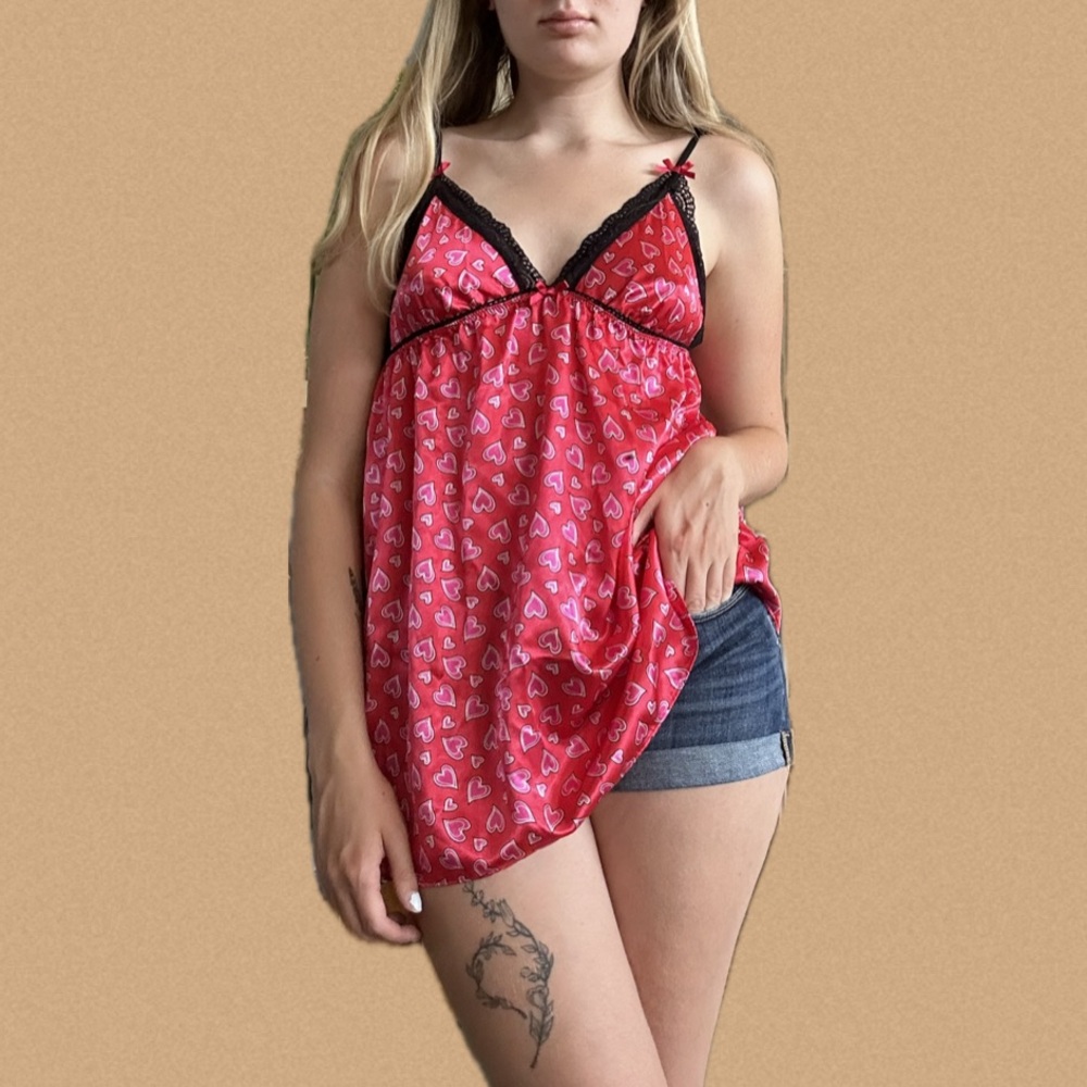 In Bloom Slip Dress with heart pattern <3